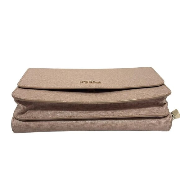 Auth FURLA - Light Pink Leather Shoulder Bag - Picture 4 of 8